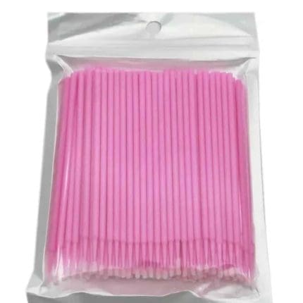 Set 100 microbrushuri punga roz