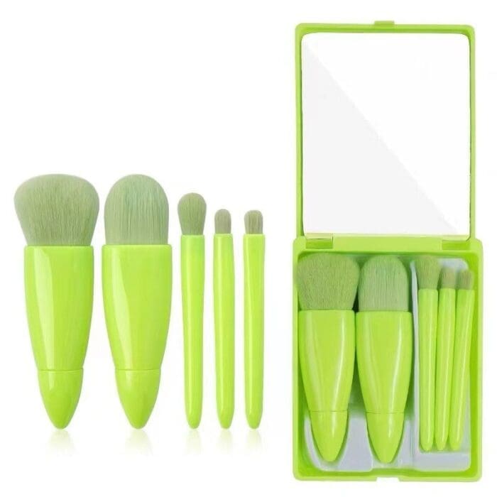 fluorescent green boxed makeup brush set with mirror multi functional powder brush blush brush mirror box beauty makeup main 658066e551c05