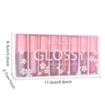 set 8 lip gloss nunate rose nude glosy cutie dreptunghiulara 8 3 x 17 5 x 2 7 cm 181 5 g multicolor 6523f0989569a